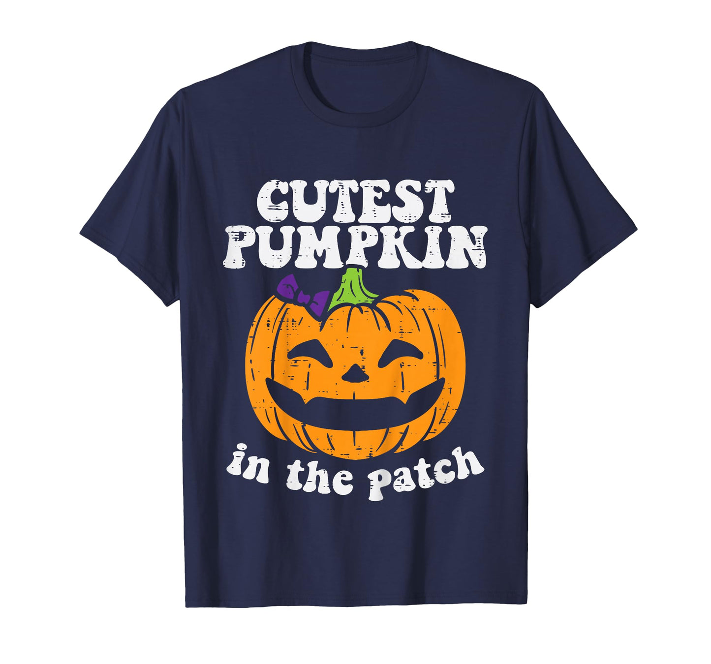 Kids Cutest Pumpkin In The Patch Cute Halloween Toddler Girls T-Shirt