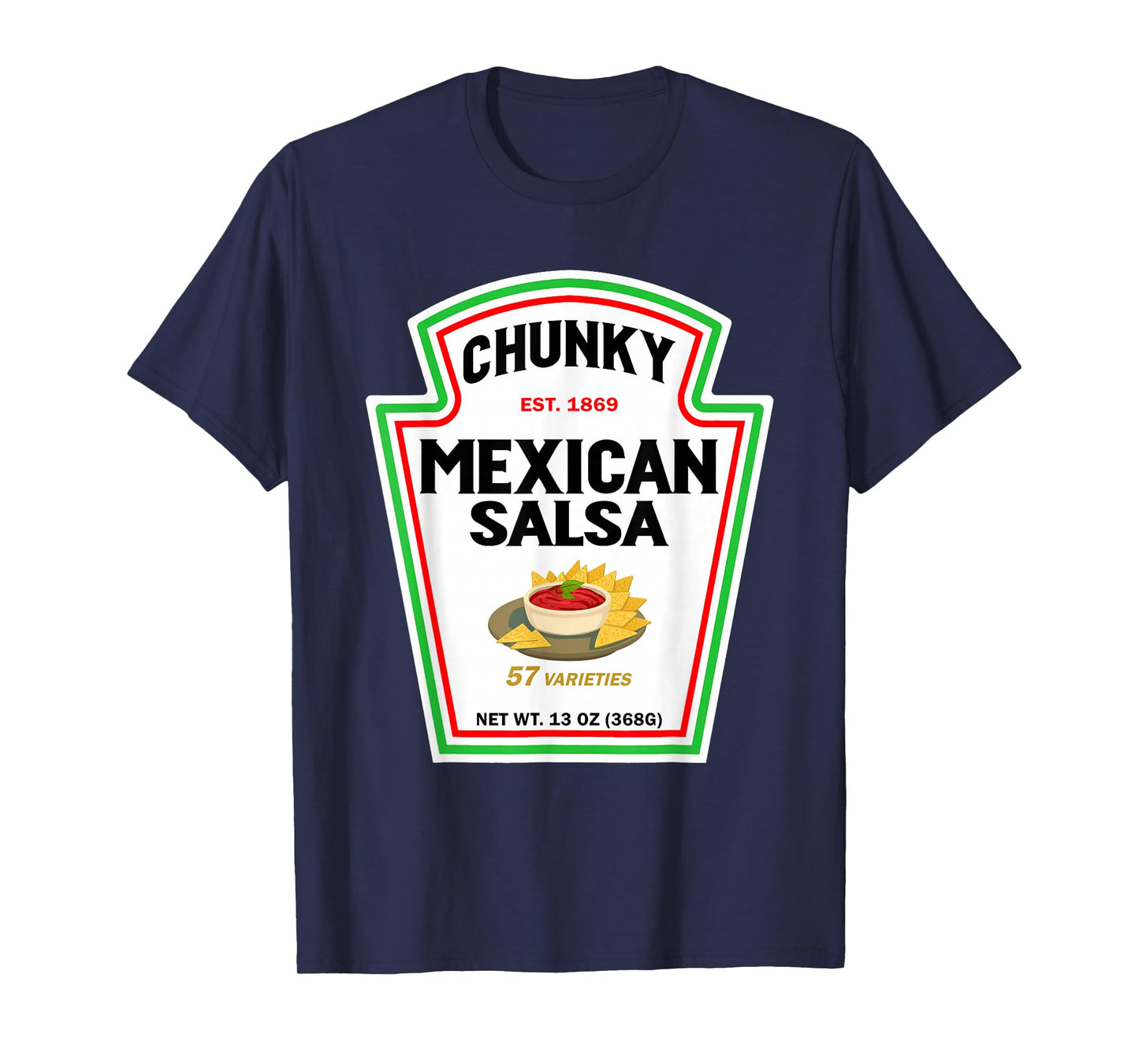 Halloween Matching Costume Chunky Mexican Salsa Bottle Label T-Shirt