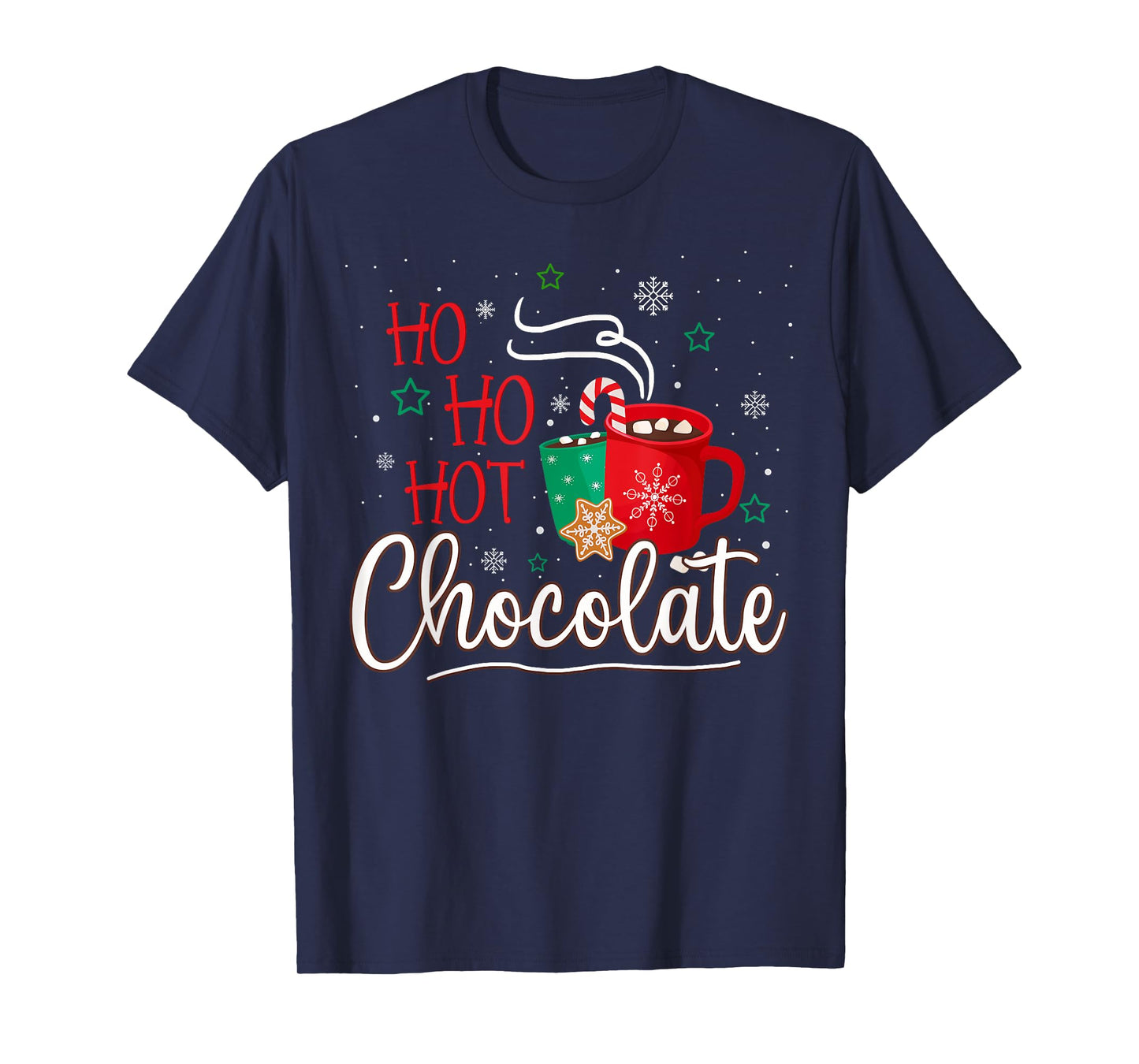 Christmas Mugs Cocoa Lover Ho Ho Hot Chocolate Ugly Sweater T-Shirt