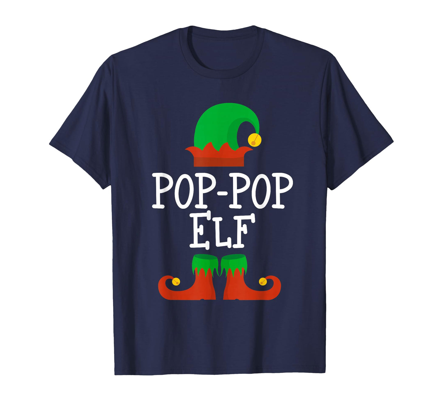 Family I'm The Pop-Pop Elf Christmas Funny Matching PopPop T-Shirt