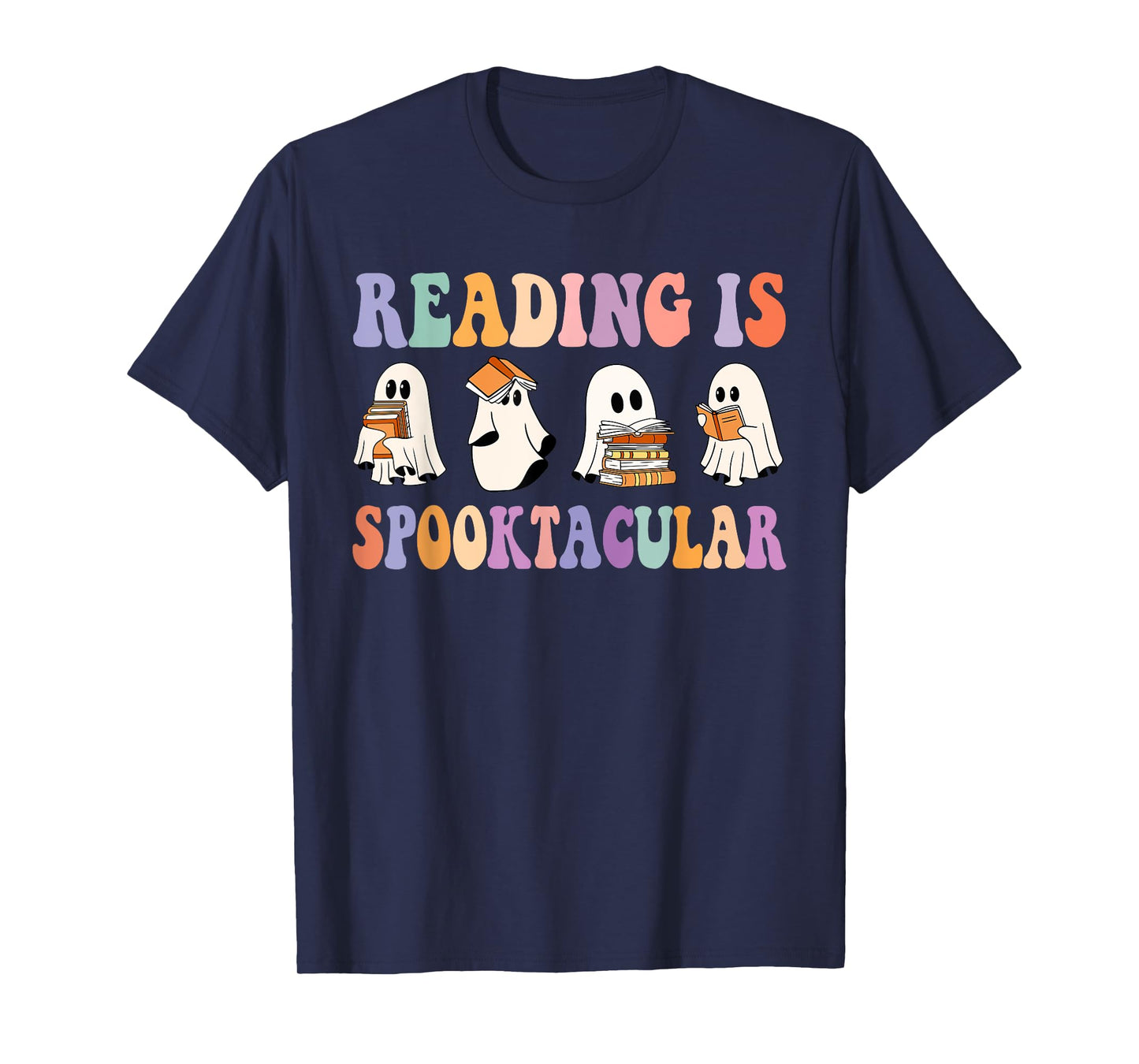 Ghost Reading Is Spooktacular Halloween Ghost Reading Books T-Shirt