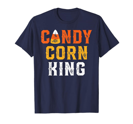 Halloween Candy Corn King Funny Retro T-Shirt