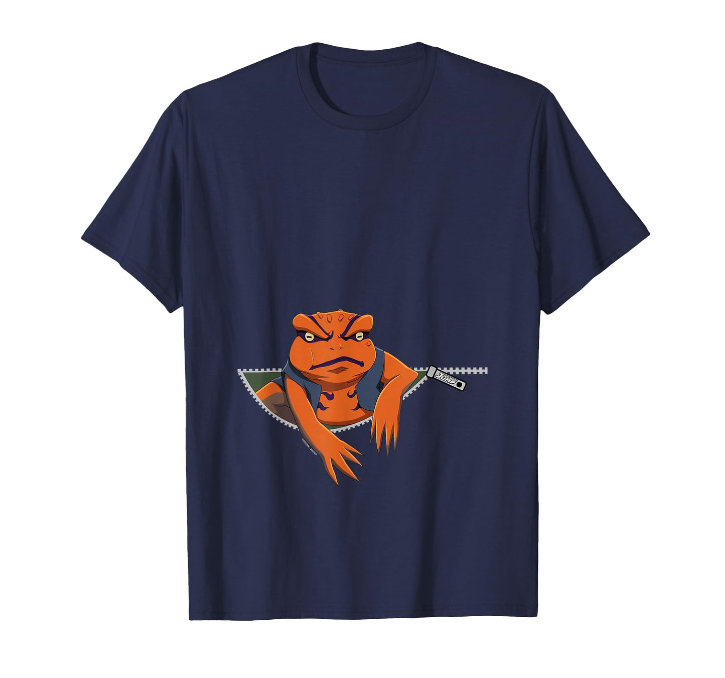 Naruto Shippuden Gamakichi Toad in Zipper Anime T-Shirt