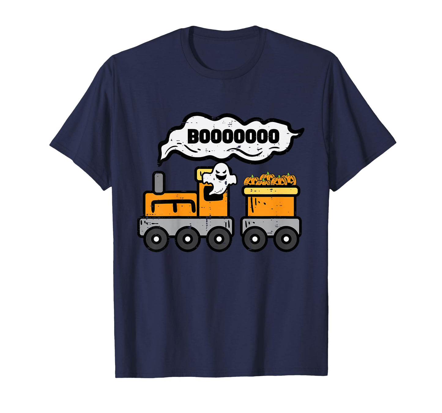 Kids Halloween Train Boo Ghost Costume Boys Kids Toddler Youth T-Shirt