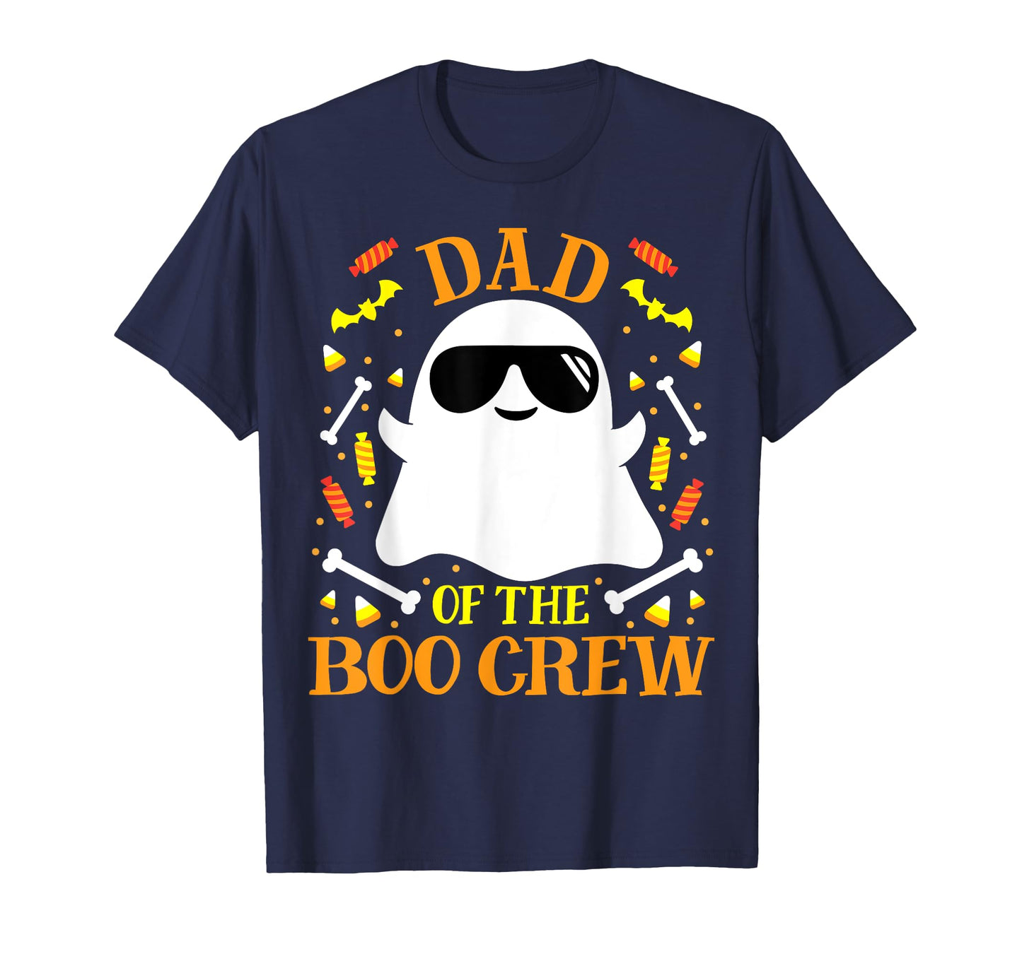 Dad Boo Crew Ghost Matching Family Set Group Men's Halloween T-Shirt