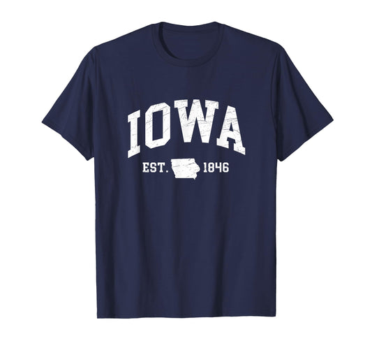 Iowa - Est. 1846 - Distressed/Worn Design - Classic T-Shirt