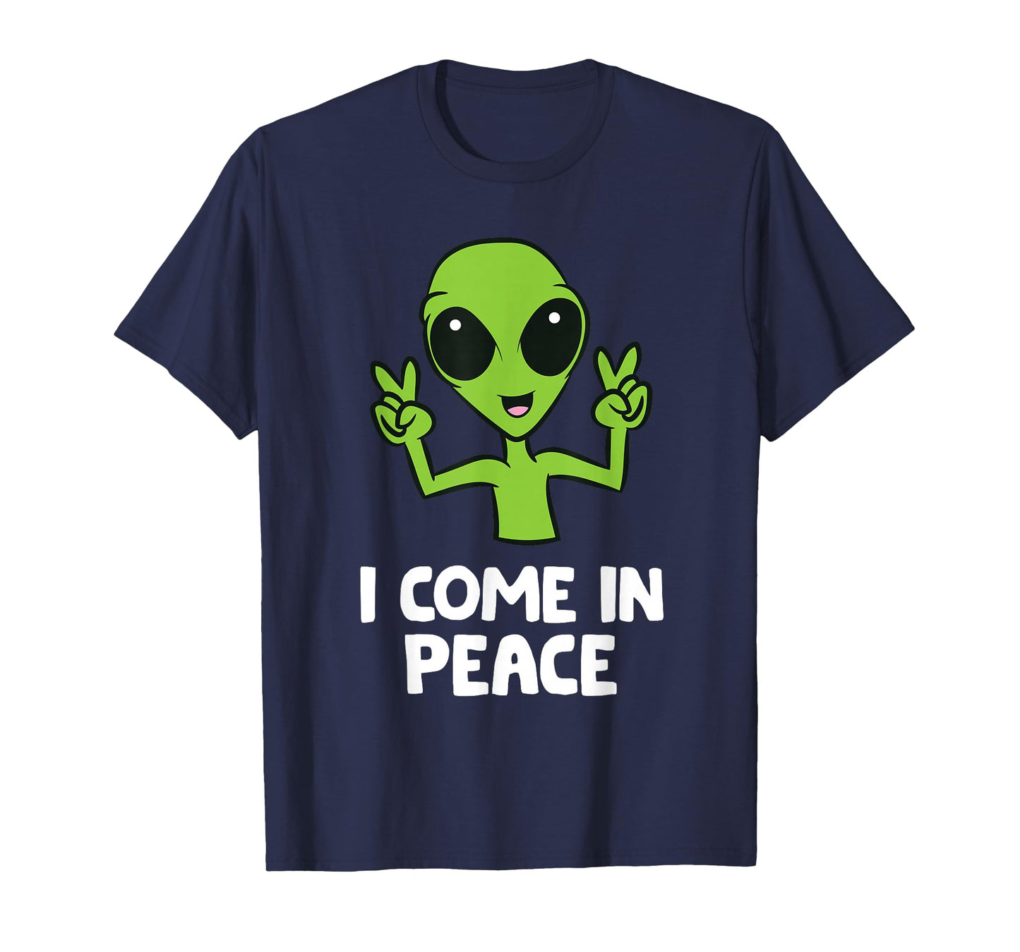 Alien I Come In Peace Space Rave EDM Music Alien T-Shirt