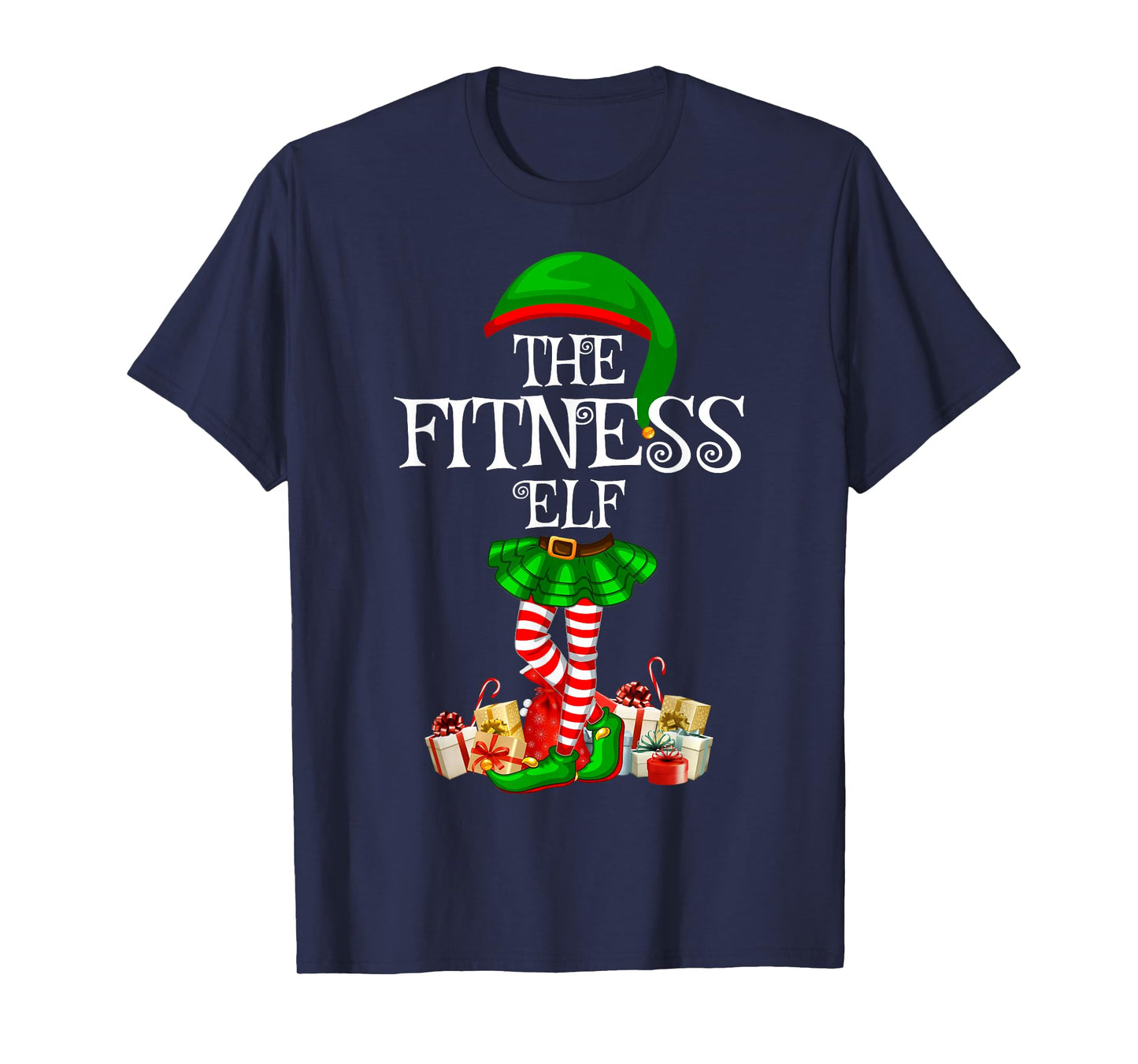 Matching Family Funny The Fitness Elf Christmas T-Shirt