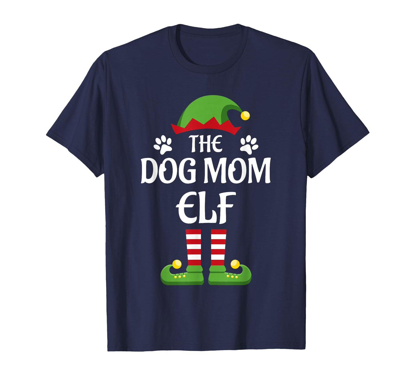 The Dog Mom Elf Family Matching Group Christmas T-Shirt