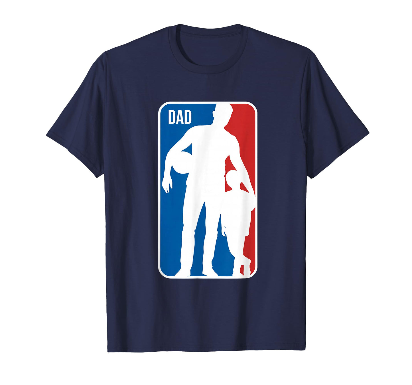 Dad Sports Logo Basketball Dad Son Silhouette Fathers Day T-Shirt