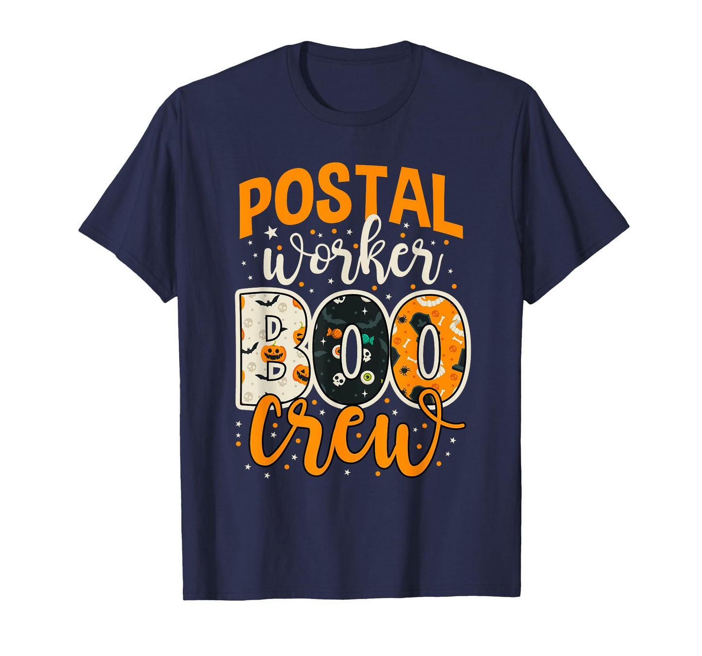 Postal Worker Boo Crew Funny Halloween Postal Worker T-Shirt