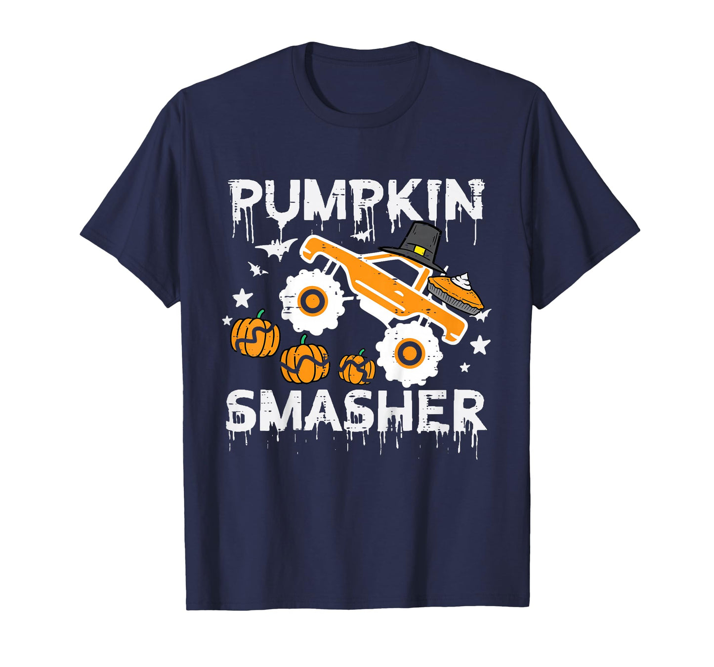 Thanksgiving Monster Truck Pumpkin Smasher Toddler Boys Kids T-Shirt
