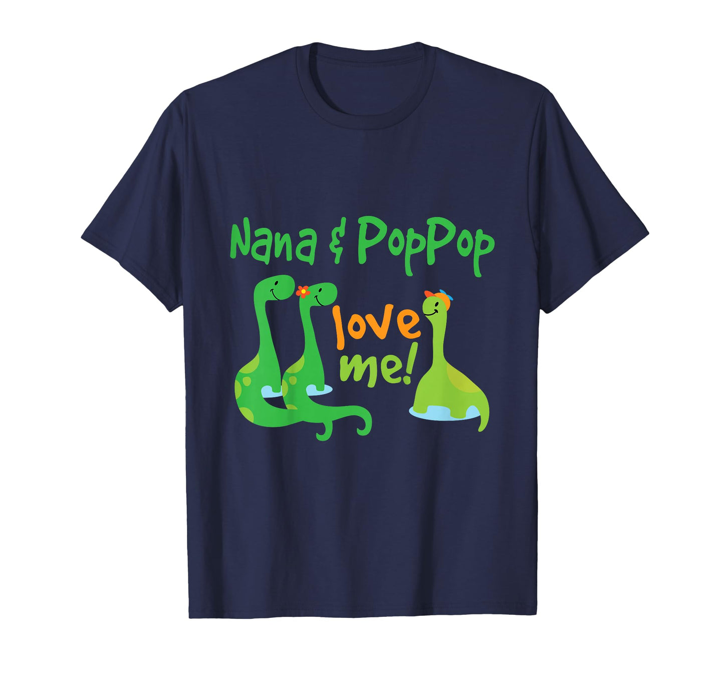 Kids Nana and PopPop Love Me Grandson Dinosaur T-Shirt