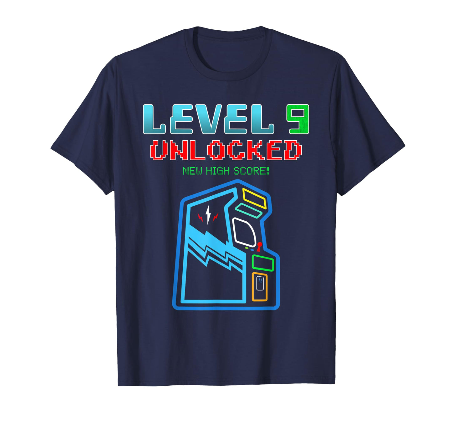 Level 9 Unlocked New High Score Arcade Game Birthday T-Shirt