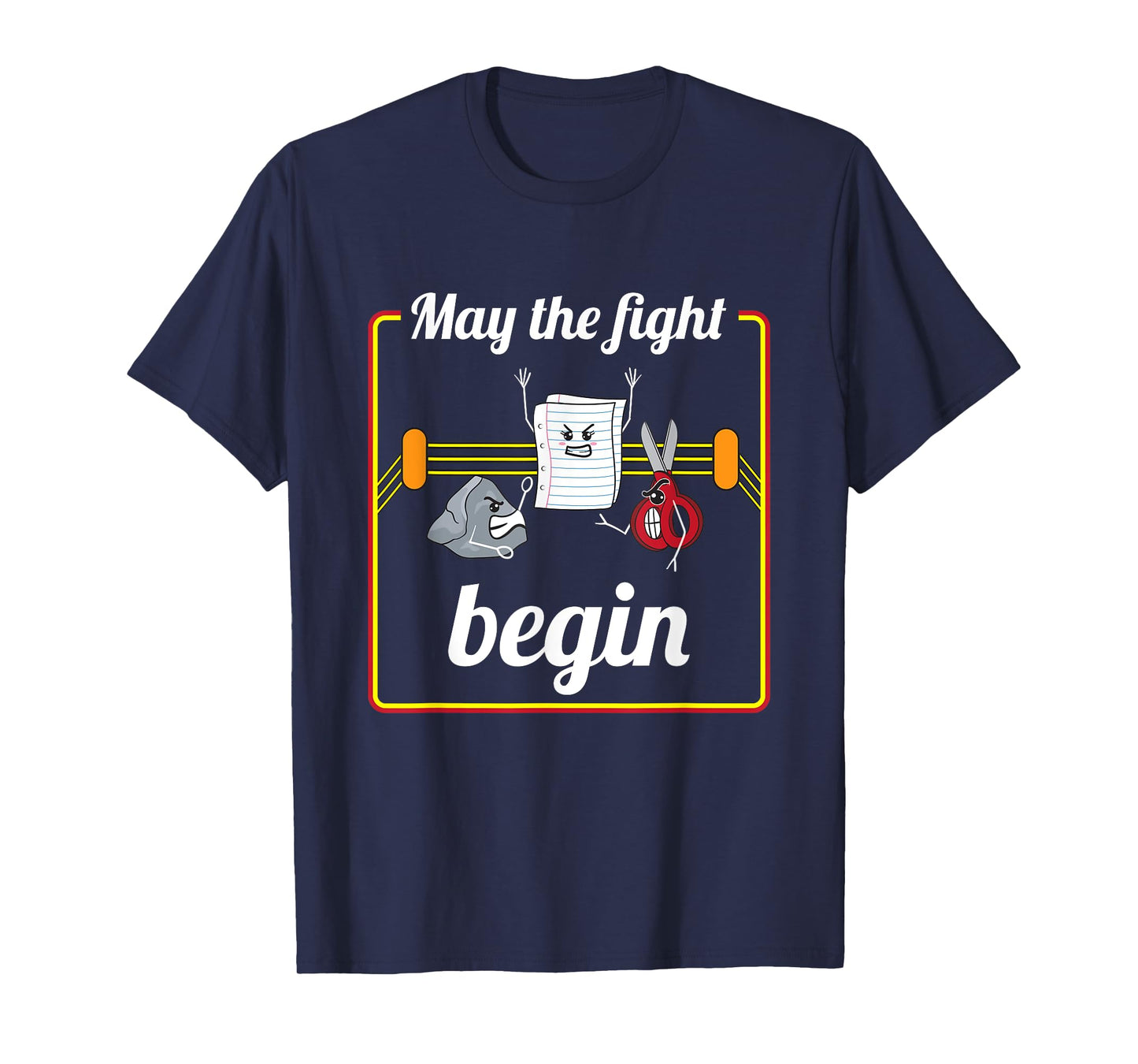 May The Fight Begin Cute Rock Paper Scissors T-Shirt