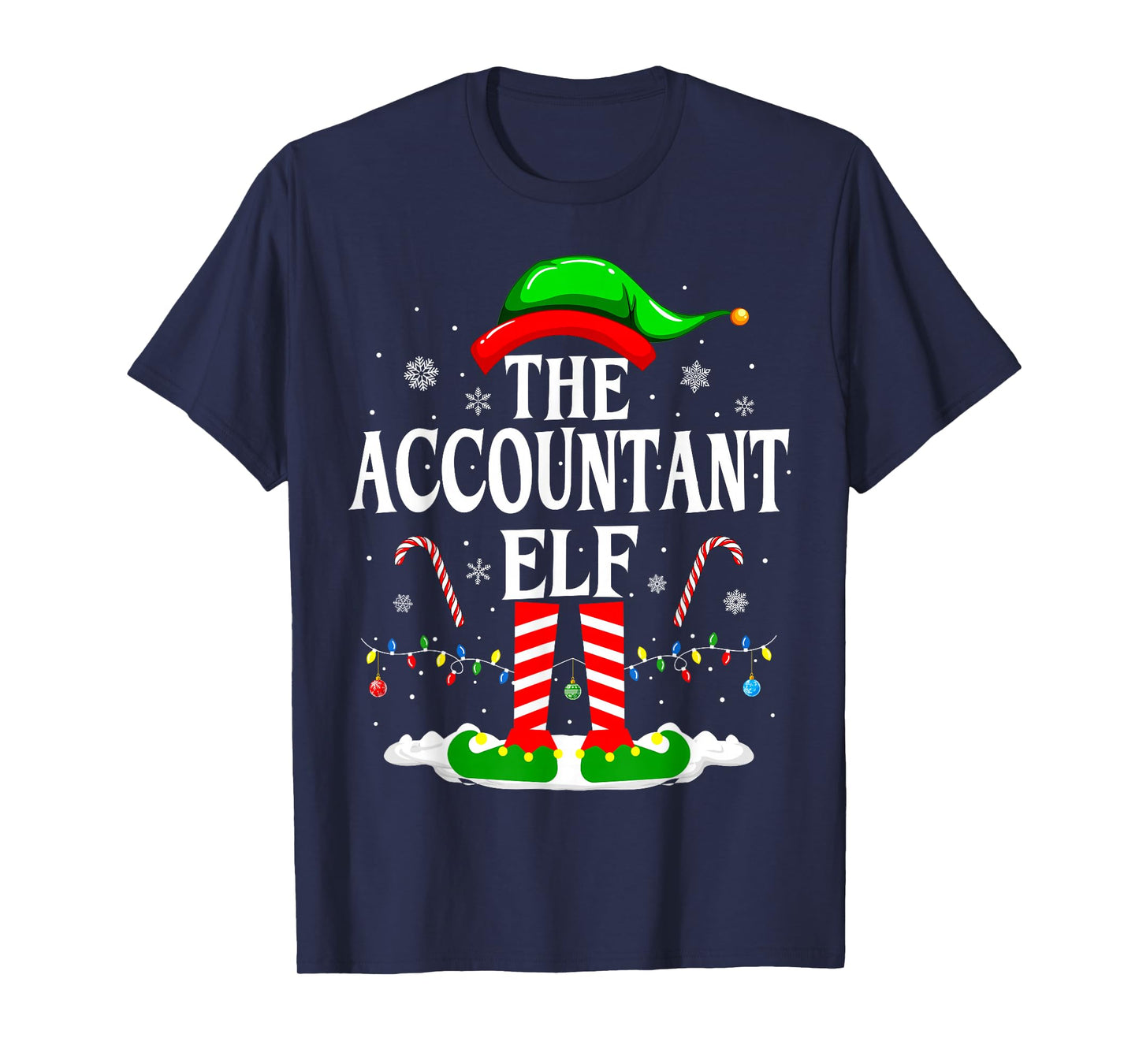 The Accountant Elf Xmas Funny CPA Christmas Accountant T-Shirt