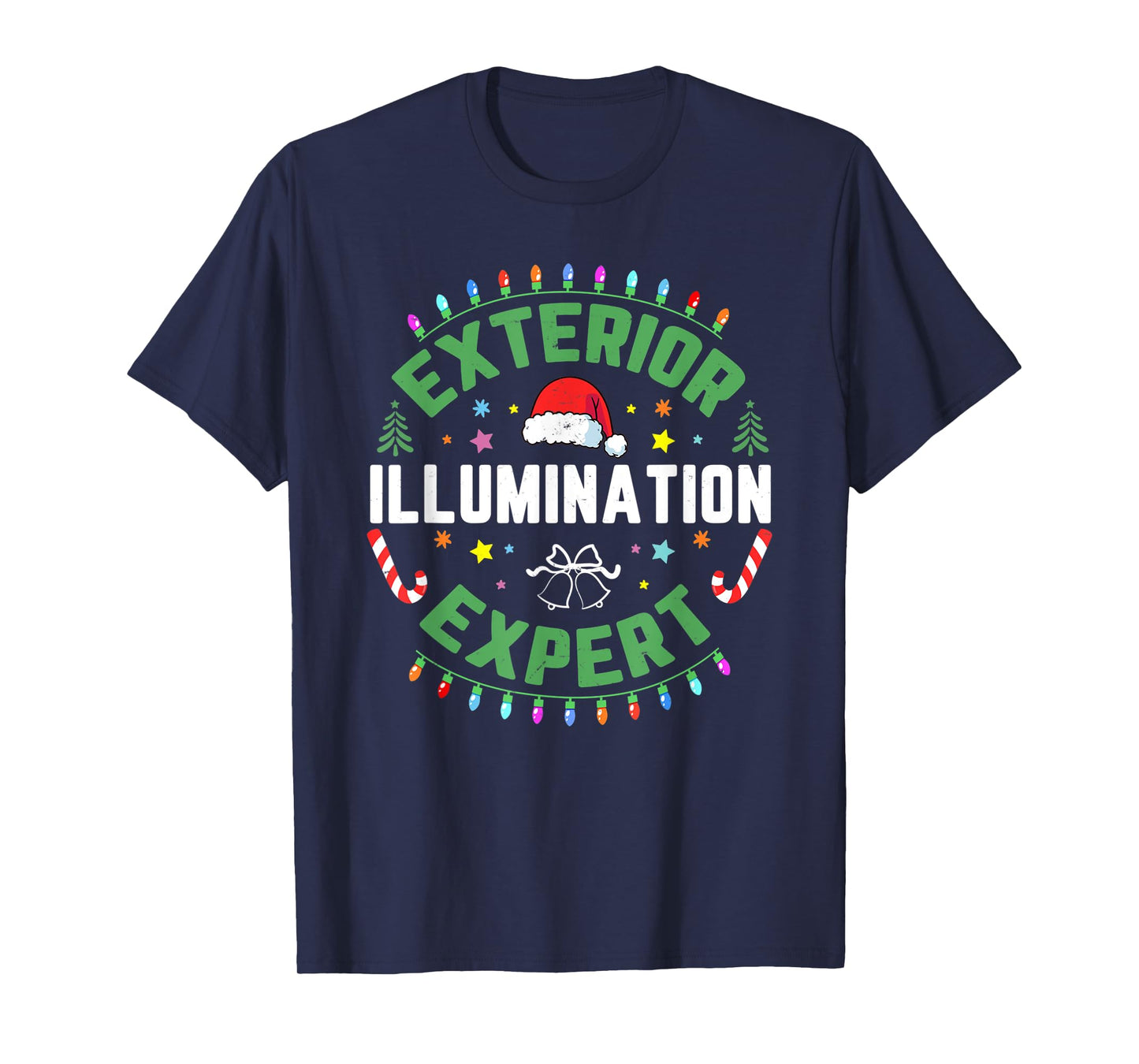 Exterior Illumination House Decor Expert Funny Christmas T-Shirt