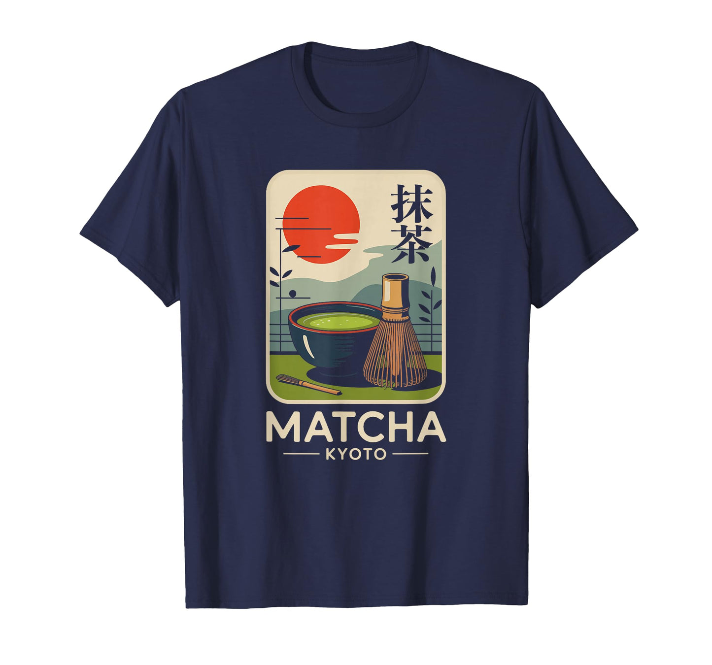 Matcha Japan Kyoto Tea Retro Japanese Kanji Souvenir T-Shirt