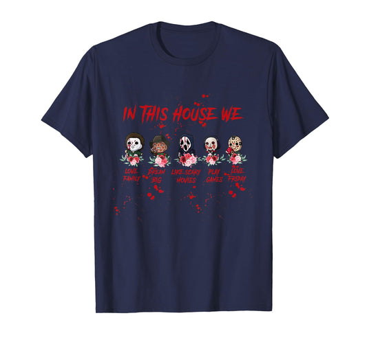 In This House We Love Halloween Family T-Shirt