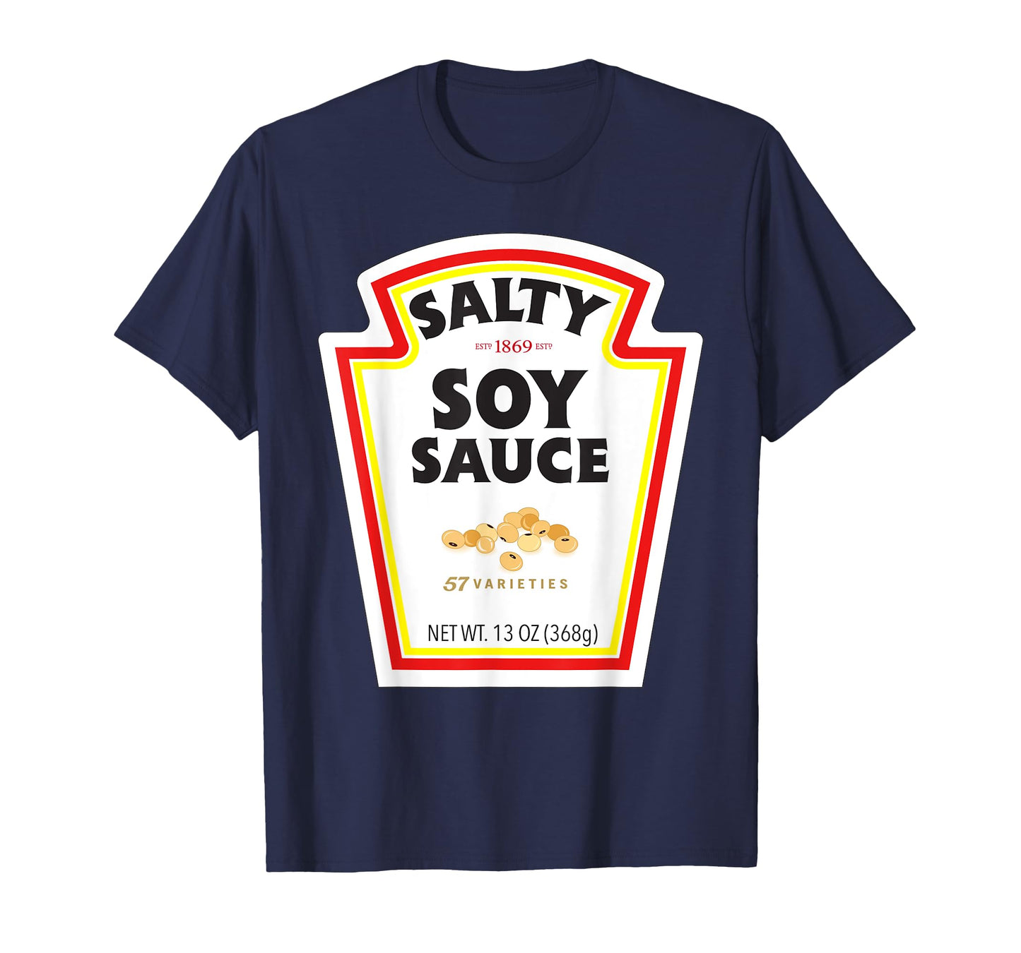 Halloween Matching Costume Salty Soy Sauce Bottle Label T-Shirt