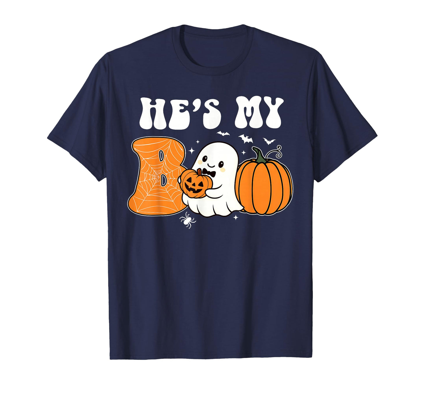 He's My Boo Funny Matching Halloween Couples She's My Boo T-Shirt