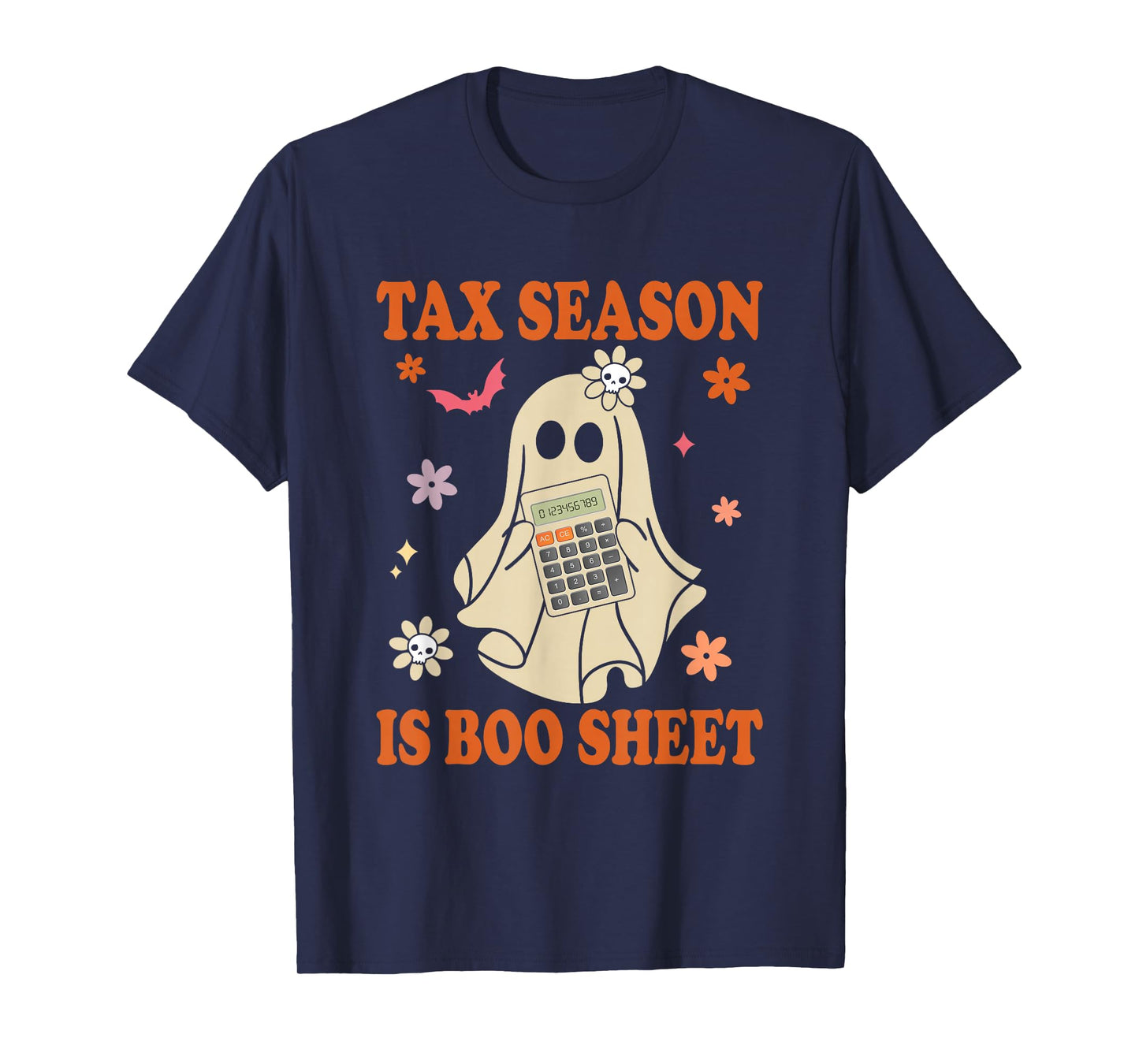 Funny Accountant Tax Season Is Boo Sheet CPA Halloween Ghost T-Shirt