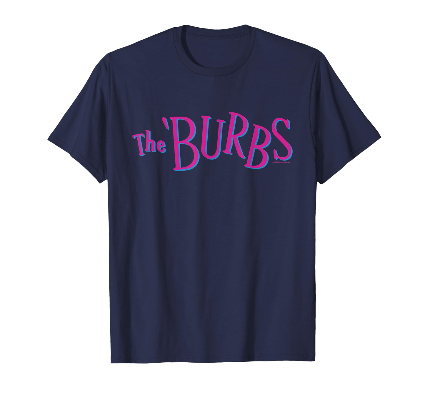 The ’Burbs Pink and Blue Retro Logo T-Shirt