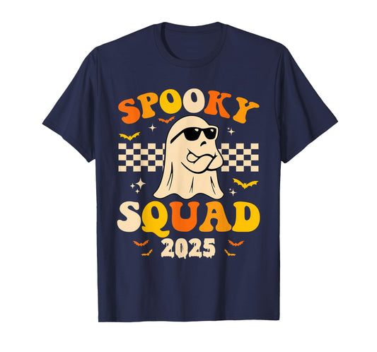 Spooky Squad 2025 Spooky Season Funny Boo Boy Girl Halloween T-Shirt
