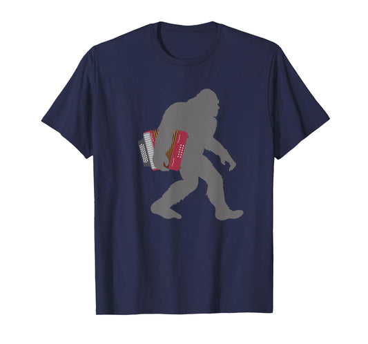 Funny Accordionist Monster with Accordion T-Shirt