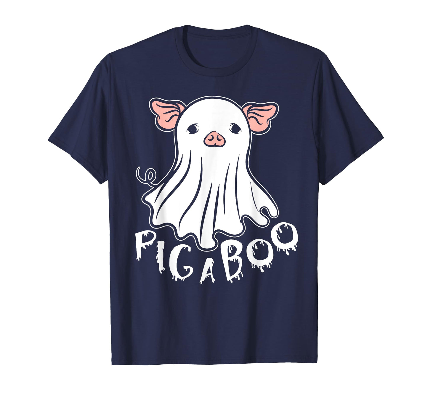 Ghost Pig Costume Pig A Boo Farmer Animal Halloween Costume T-Shirt