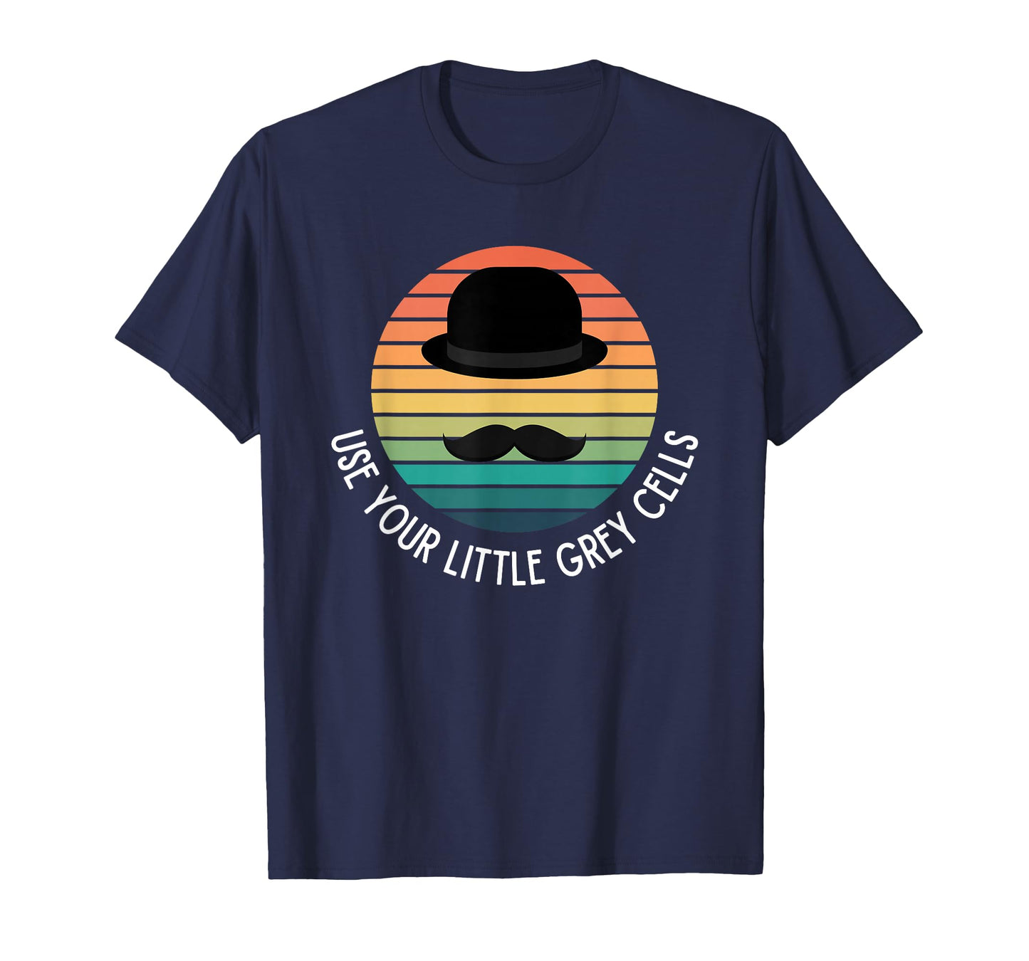 ELDA DESIGN Poirot Use Your Little Grey Cells T-Shirt - Unisex-Kids, Black, Small