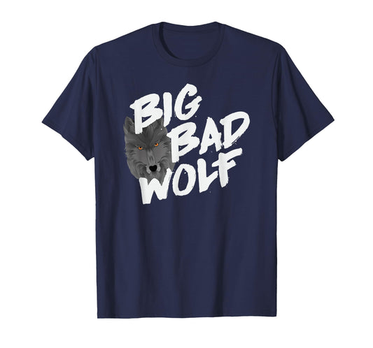 Big Bad Wolf T-shirt Wolf Face Funny Wolf Tee T-Shirt