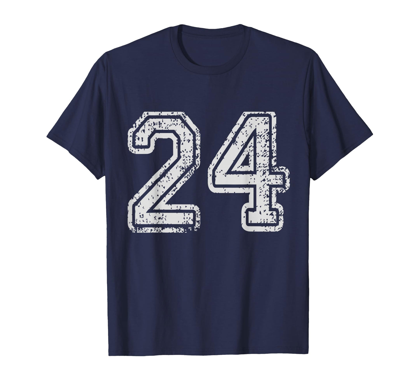 Team Jersey Uniforms Number 24 School Sports 24th Birthday T-Shirt