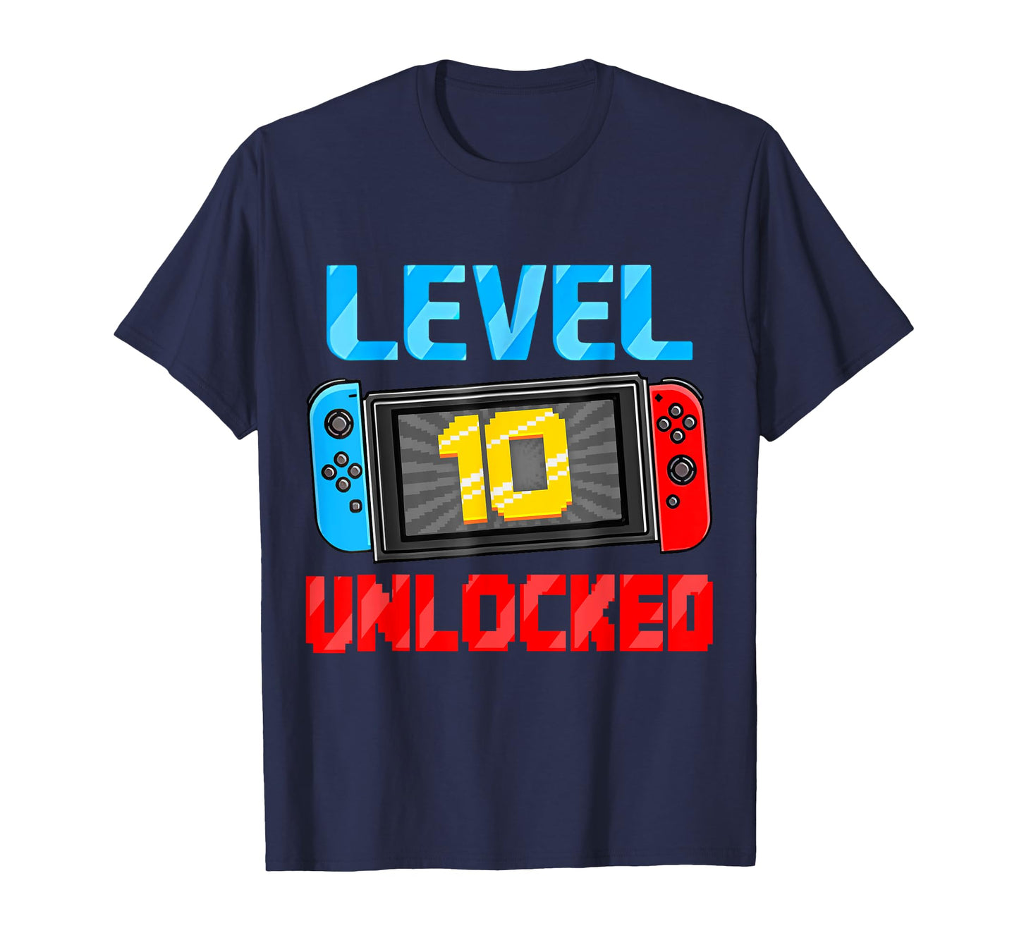 Level 10 Unlocked Gamer 10th Birthday Gift Video Game Boys T-Shirt
