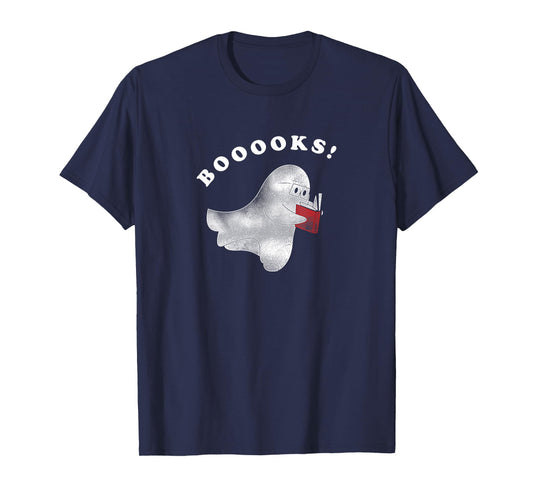 Booooks! Ghost Reading Books Halloween T-Shirt T-Shirt