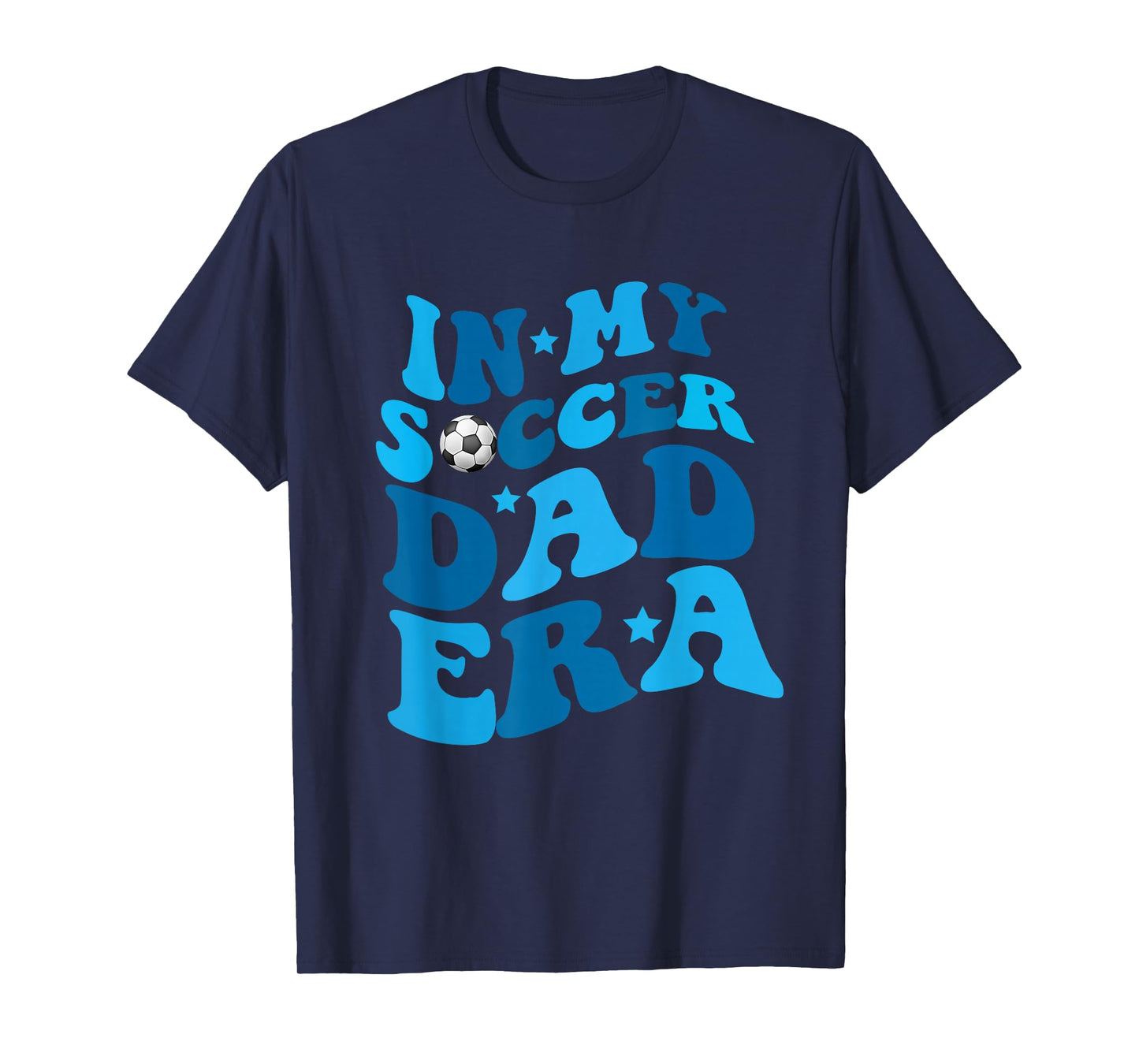 Funny in My Soccer Dad Era Father Boy Groovy Retro Player T-Shirt