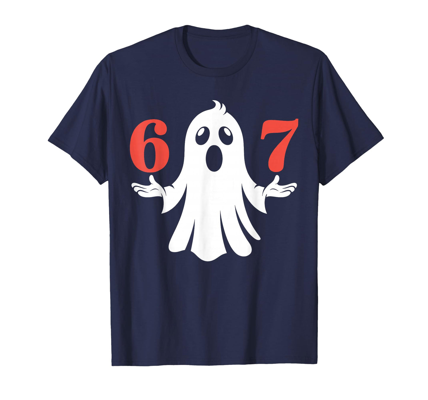 Six Seven Meme 6 7 Halloween Ghost Costume T-Shirt