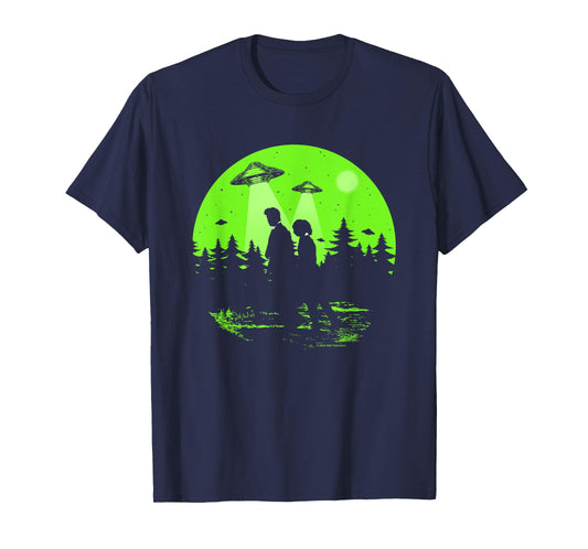 X-Files Mulder & Scully Silhouettes In The Woods T-Shirt