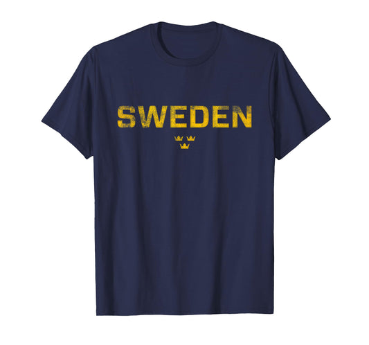 Sweden Sverige Sports Distressed Vintage T Shirt T-Shirt
