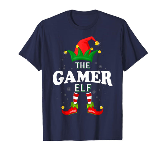 Xmas Gamer Elf Family Matching Christmas Pajama T-Shirt
