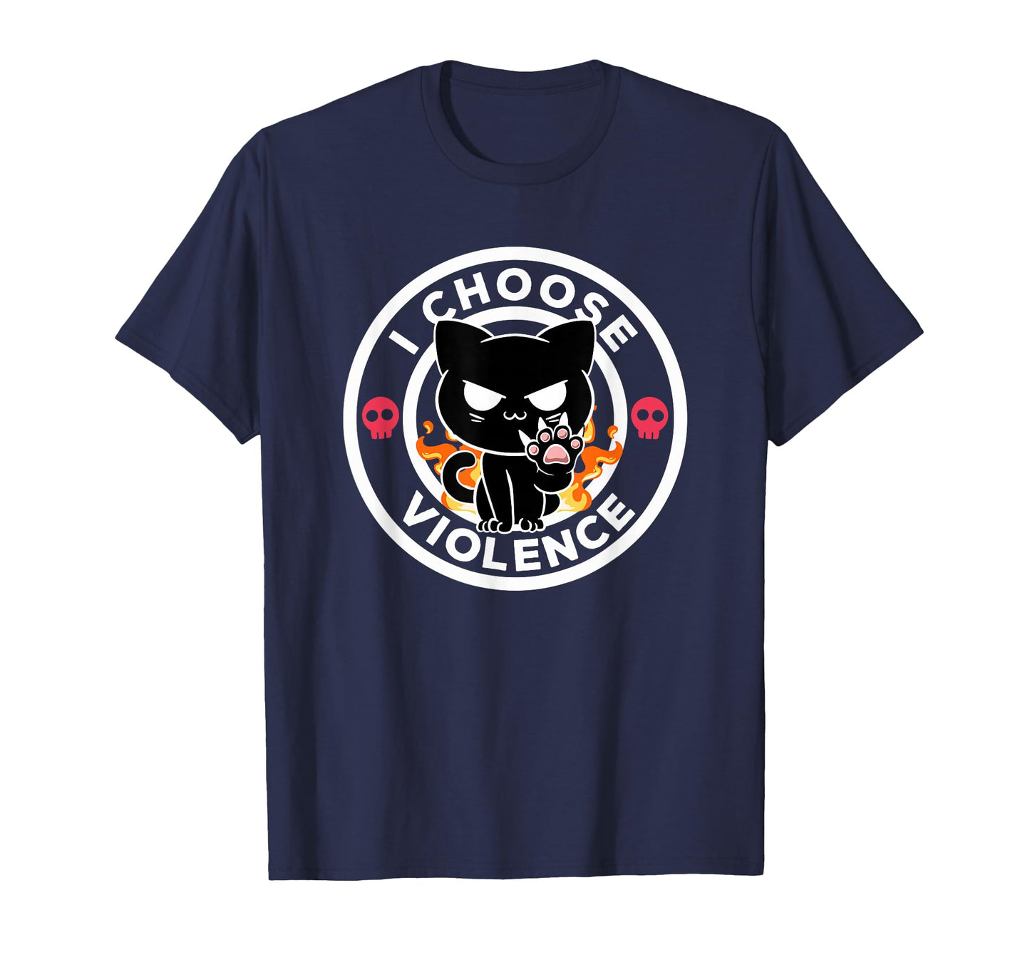 I Choose Violence Today Cat Irony and Sarcasm Funny Cat T-Shirt
