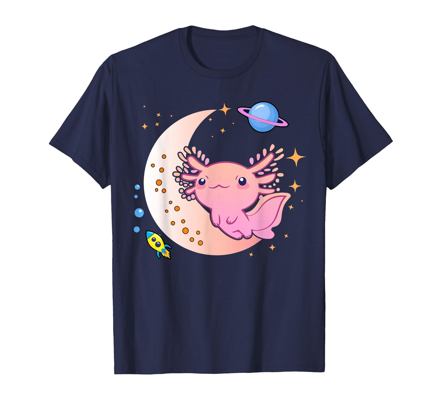 Cute Space Axolotl-Shirt Kids Teen Girl Kawaii Pastel Goth T-Shirt