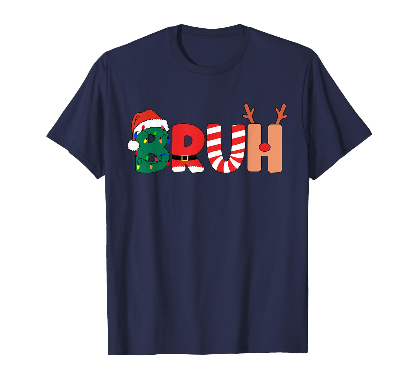 Bruh Christmas Shirt Teens Boys Xmas Kids Funny Christmas T-Shirt
