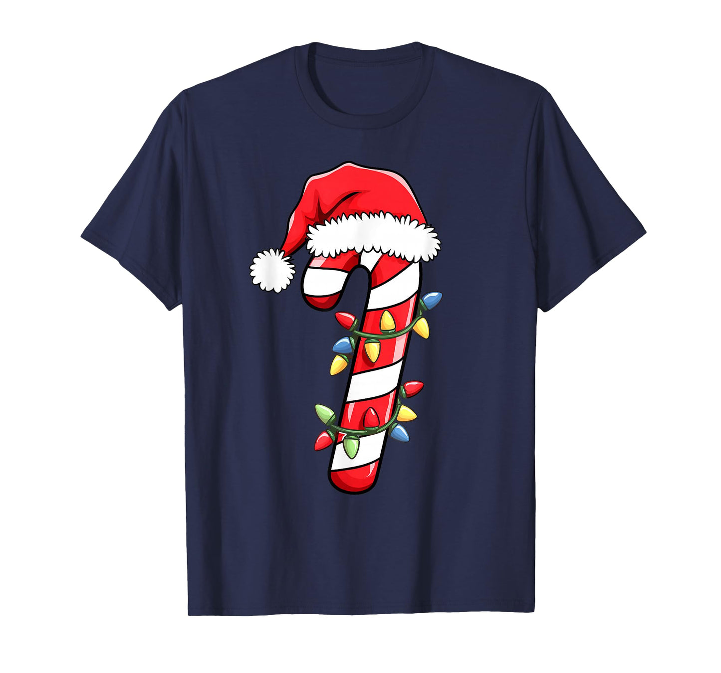 Christmas Candy Cane Santa Xmas Family Kid Toddler Women Men T-Shirt
