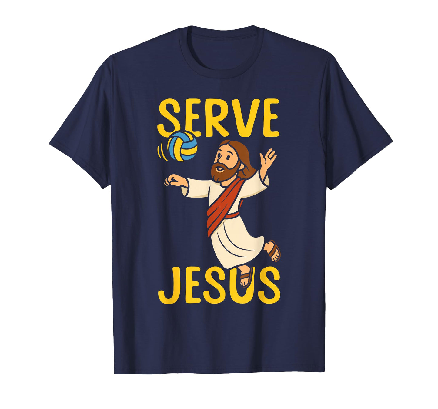 Volleyball Player Team Jesus Serve Jesus T-Shirt