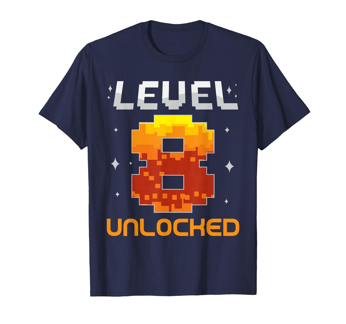 Level 8 Unlocked 8th Birthday Eight Years Old Gamer Gaming T-Shirt
