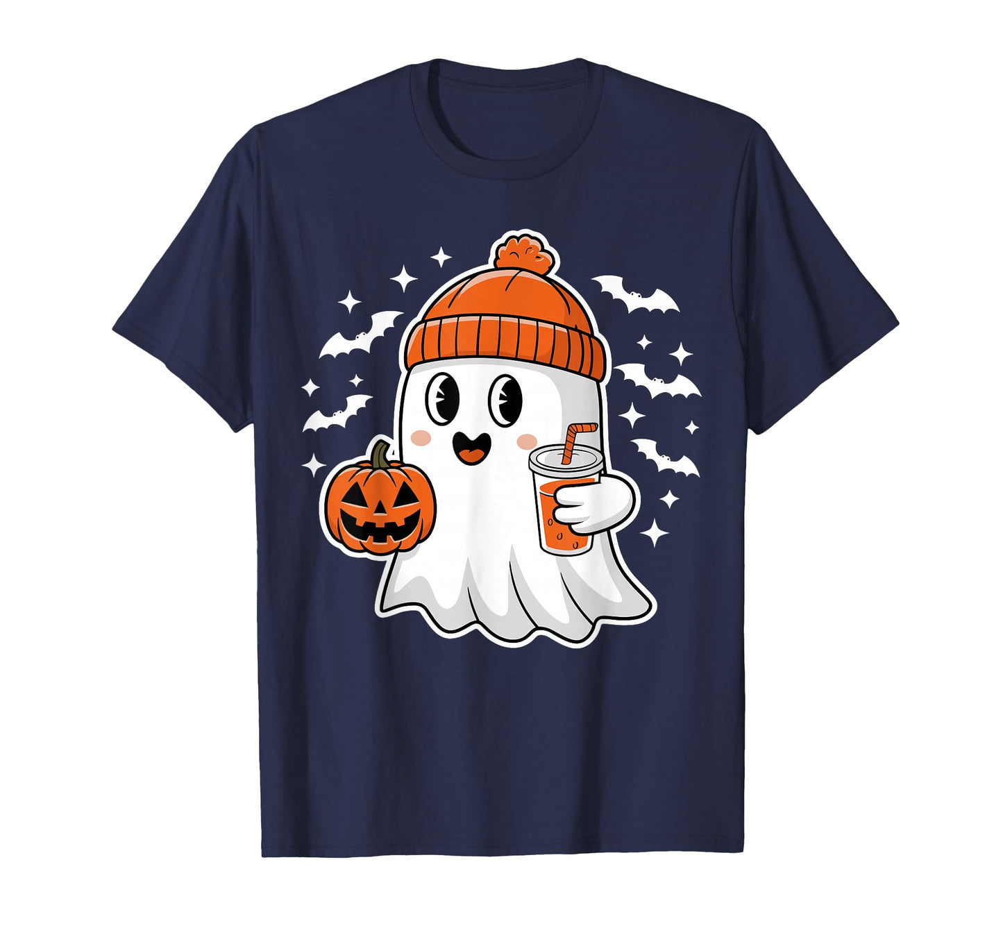 Halloween Ghost Drink Pumpkin T-Shirt