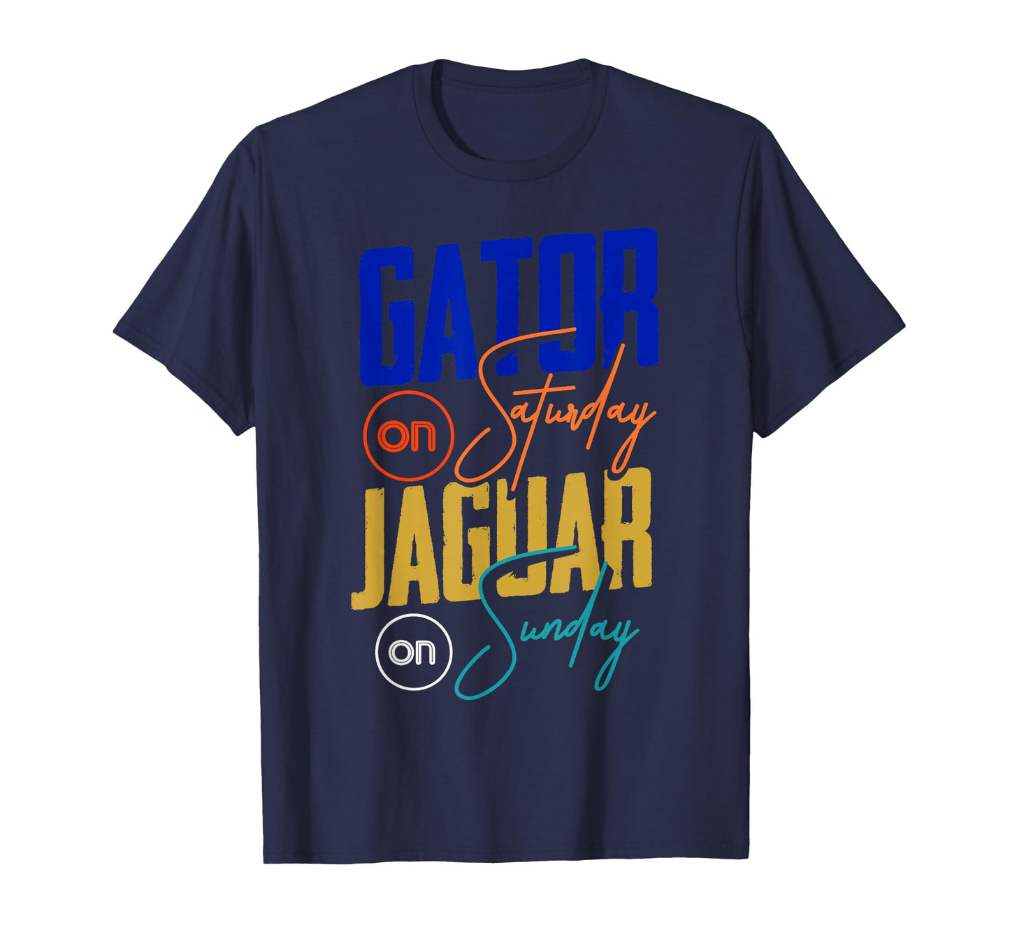 Gator On Saturday Jaguar On Sunday Sports Fan T-Shirt