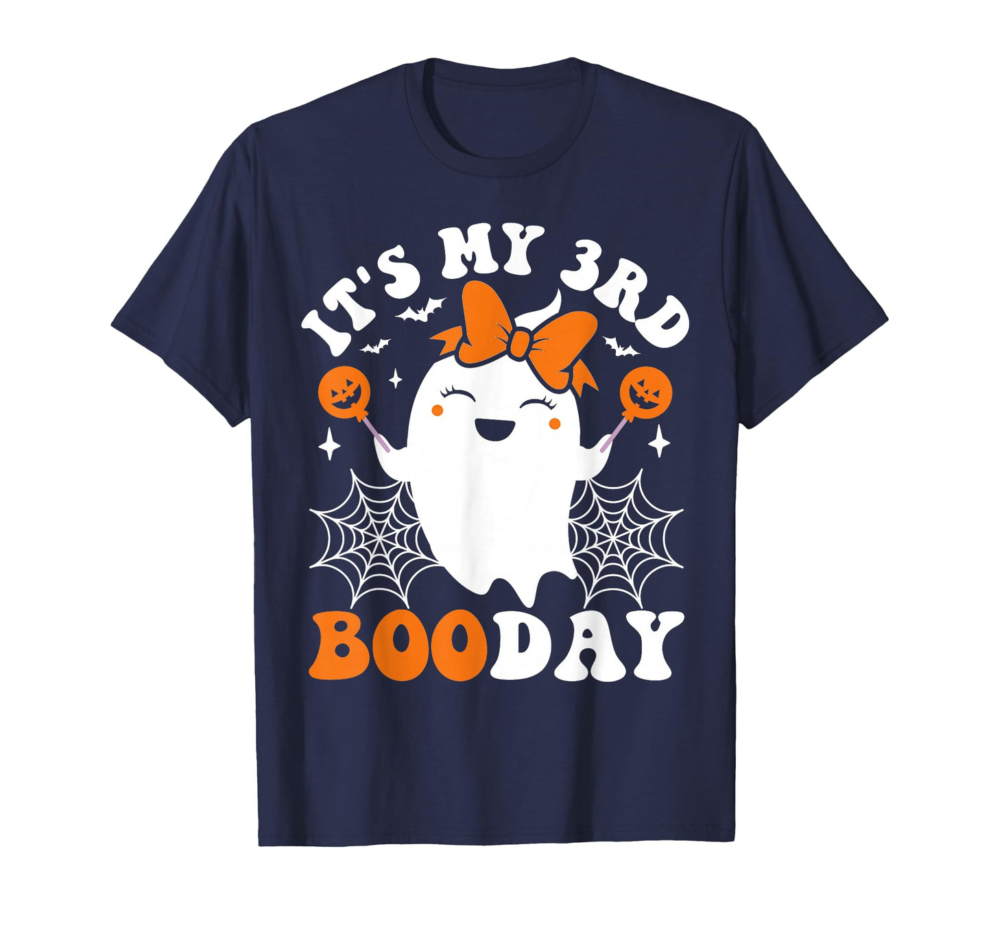 It's My 3rd Boo Day, Funny Halloween Ghost 3rd Birthday Girl T-Shirt