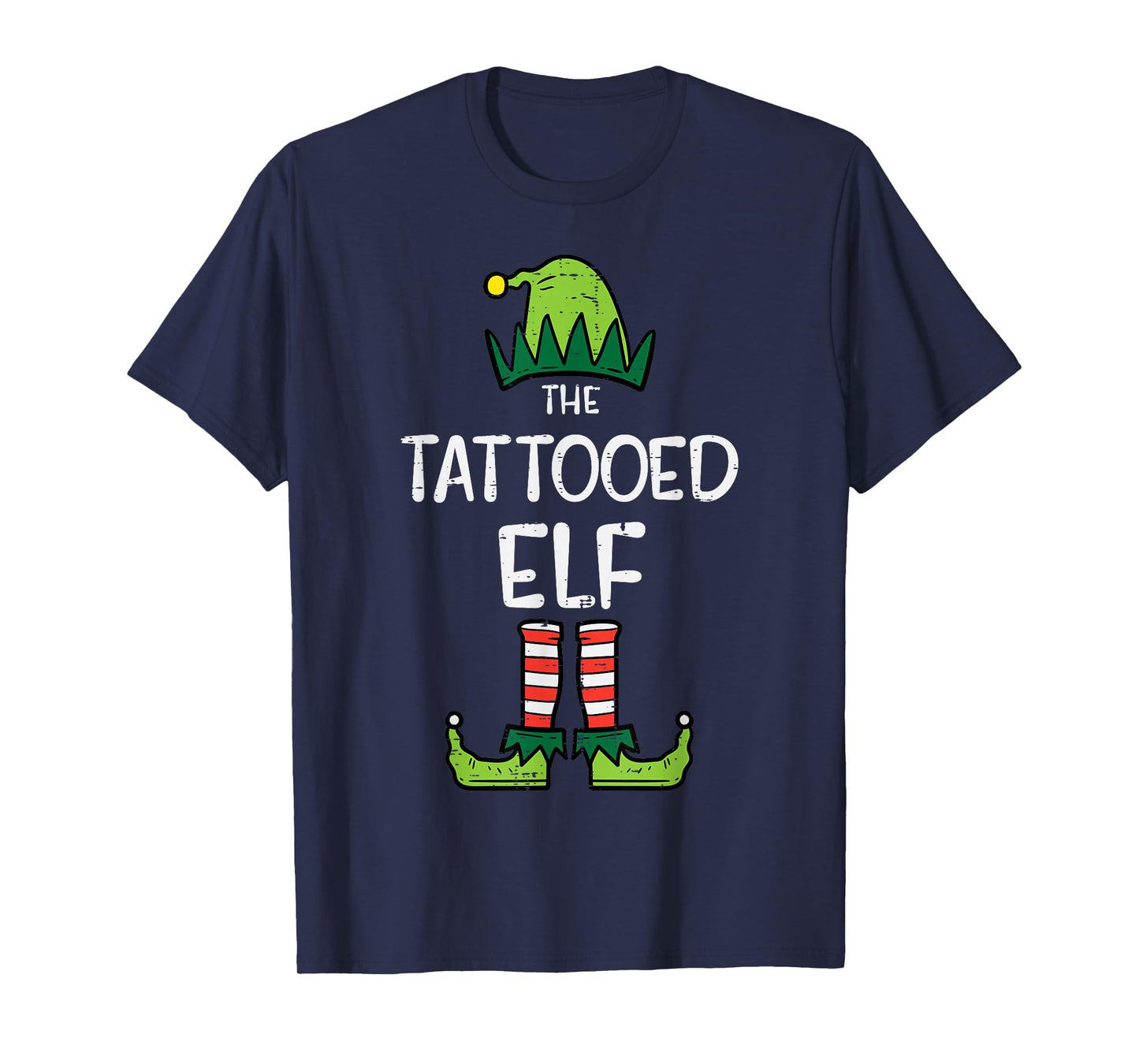 The Tattooed Elf Xmas Matching Family Christmas Men Women T-Shirt